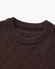 Diamond Knit Crewneck Sweater